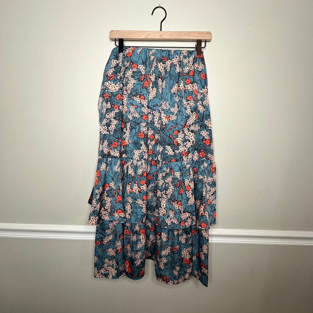 Melloday Floral Print Midi/Maxi Skirt
